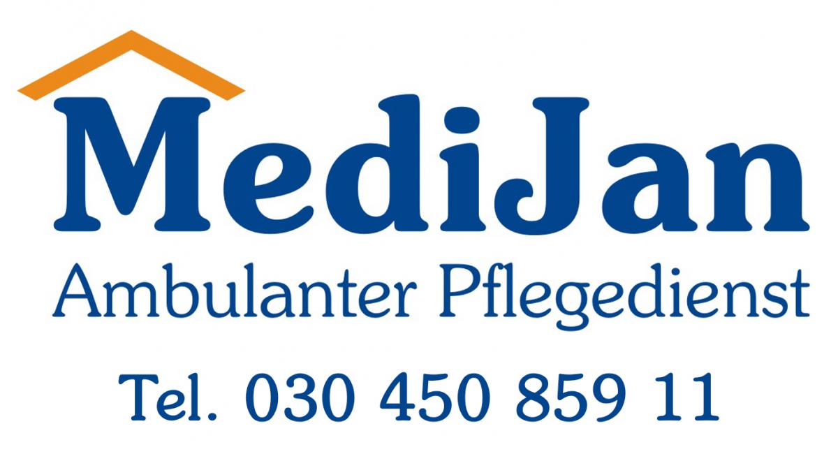 Schriftzug des Pflegedienstes MediJan